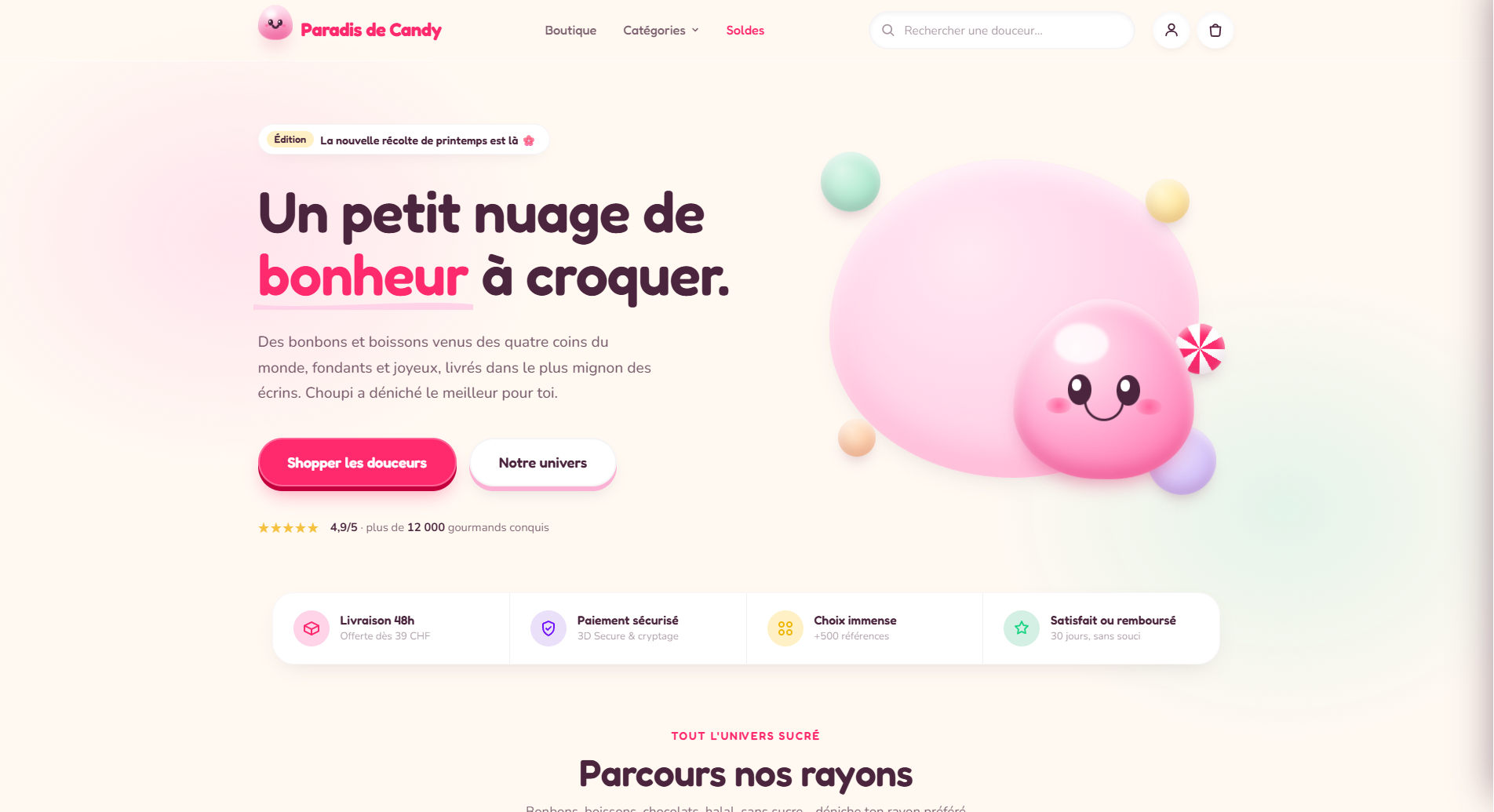 Paradis de Candy — Rebranding complet